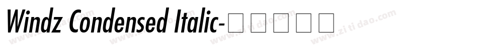 Windz Condensed Italic字体转换